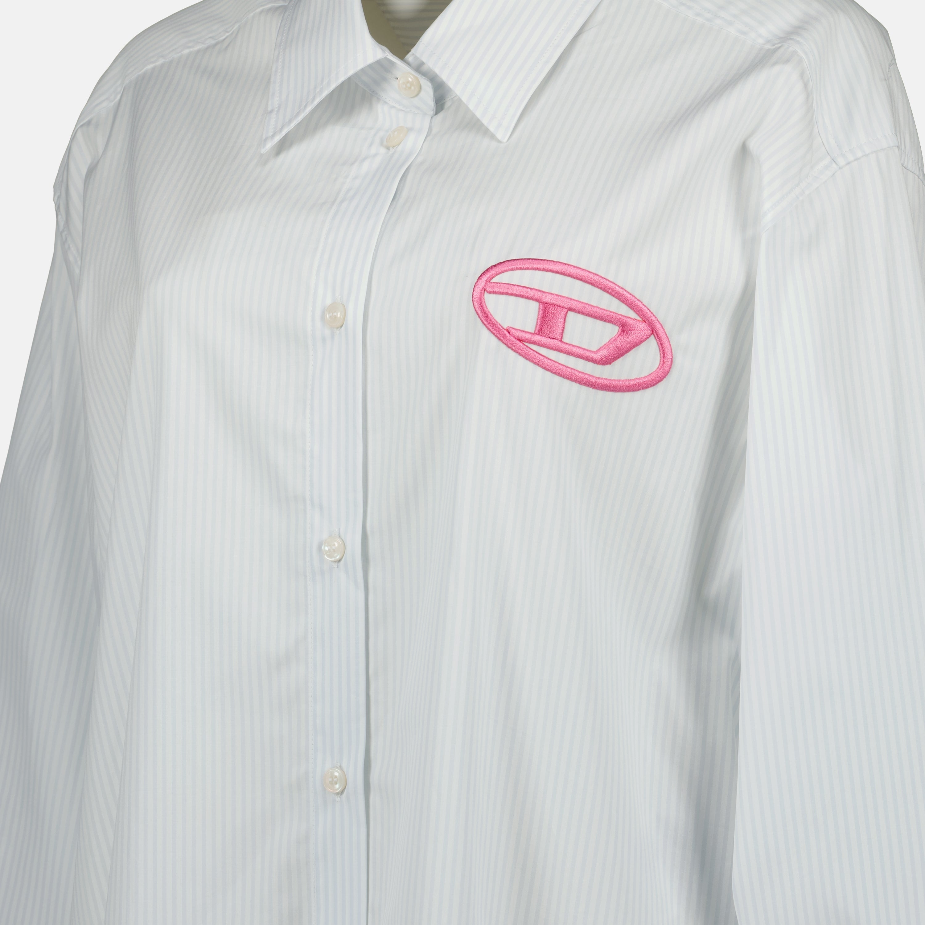 Abiti Abito Camicia D-Dalis a Strisce Diesel Blu Femme