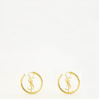 Bijoux Cassandre Gold Hoop Earrings Saint Laurent Doré Femme