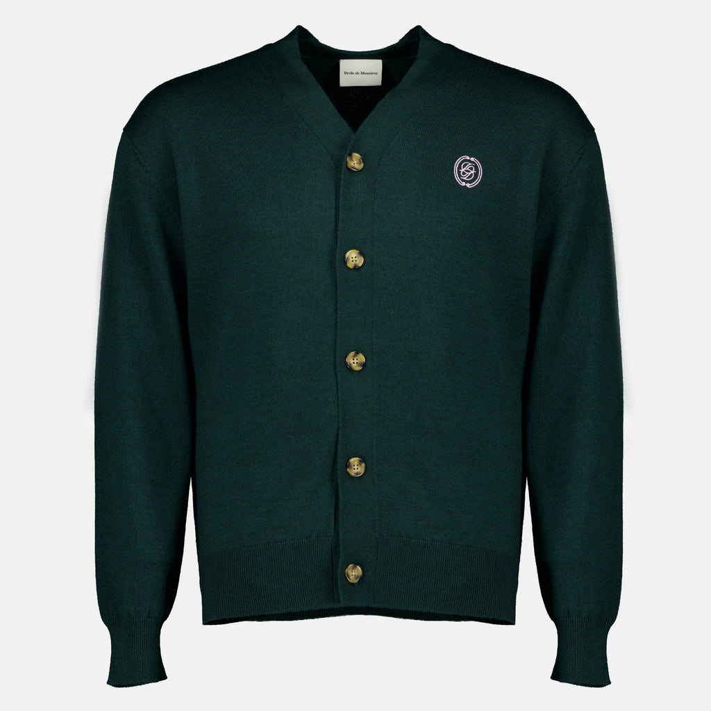 Maille Cardigan D Miror vert foncé Drole De Monsieur Vert Homme
