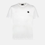 T-shirts T-shirt à logo vertcal Moncler Blanc Homme