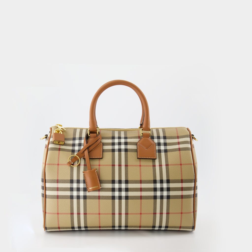 Sacs à main et épaule Sac Bowling à carreaux Burberry Beige Femme