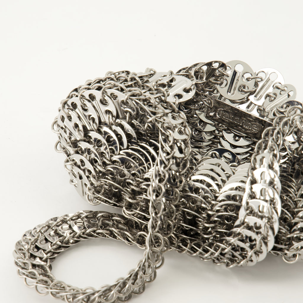 Handtaschen und schultertaschen Ikonische 1969 Moon Bag Rabanne Silber Femme