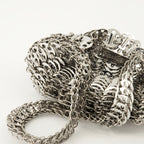 Handtaschen und schultertaschen Ikonische 1969 Moon Bag Rabanne Silber Femme