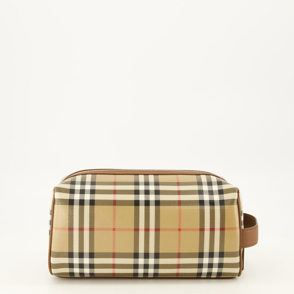 Pochettes Check Pouch Burberry Beige Homme