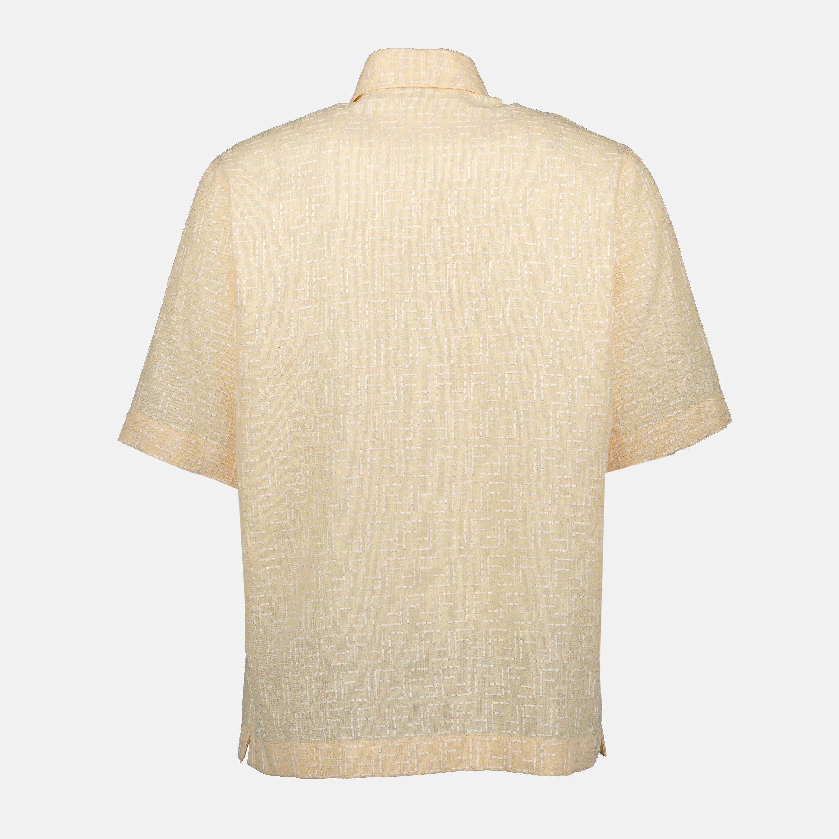 Camisas Camisa de Lino Fendi Beige Homme