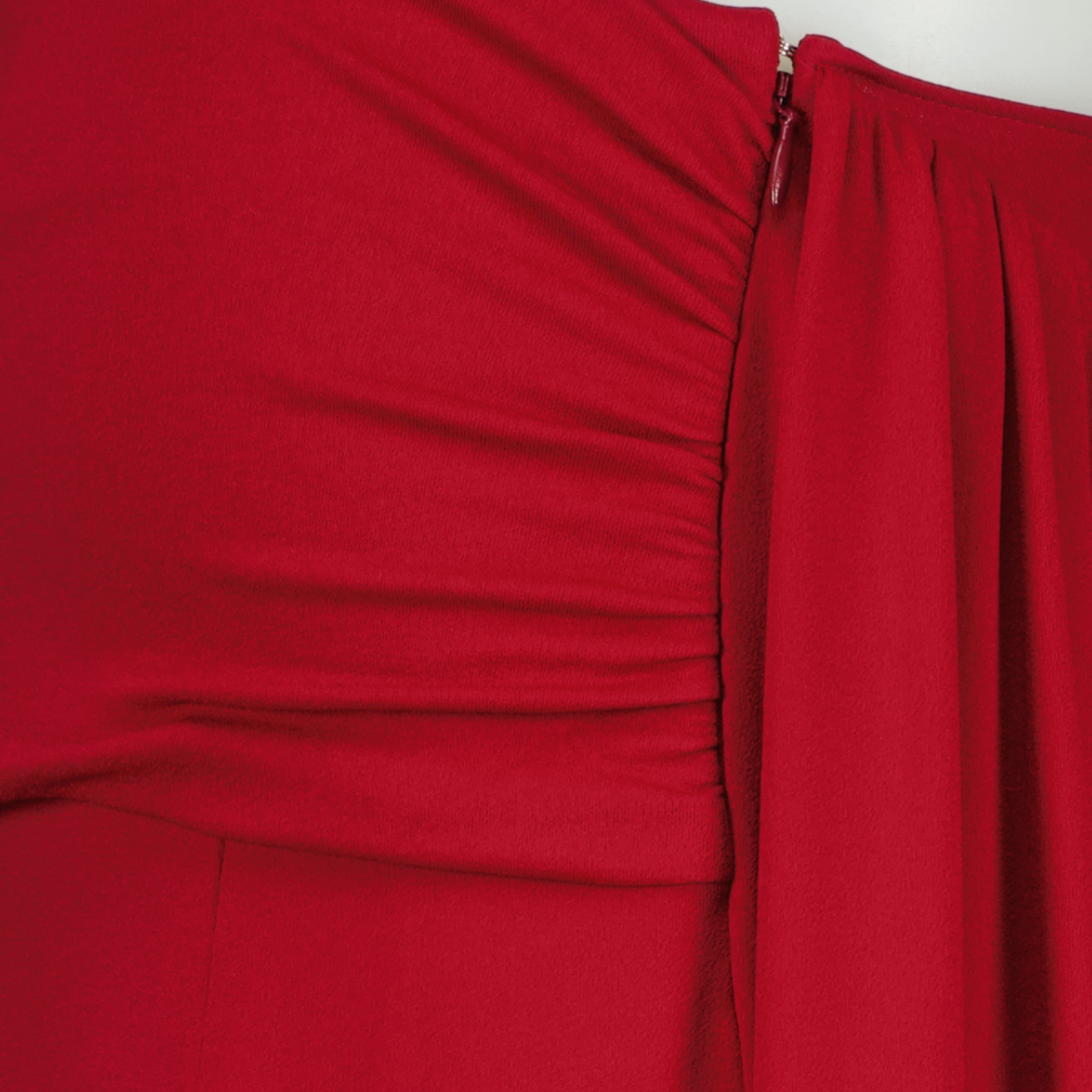 Immagine della gonna lunga in jersey rosso del marchio Rabanne per Donna - Collezione Primavera-Estate 2026 - Vista Dettagliata_1