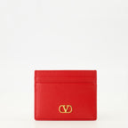 Imagen del portacartas Vlogo rojo de la marca Valentino Garavani para Mujer - Temporada Primavera-Verano 2026 - Vista Frontal