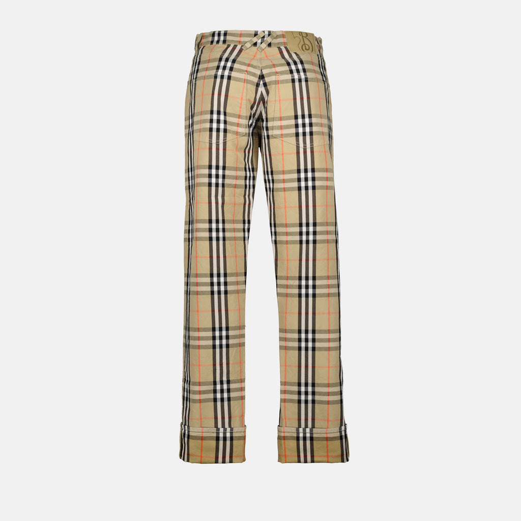 Pantalons Pantalon à carreaux Burberry Beige Homme