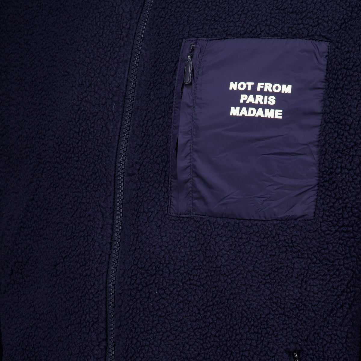 Vestes Veste zippée Sherpa Slogan Drole De Monsieur Bleu foncé Homme