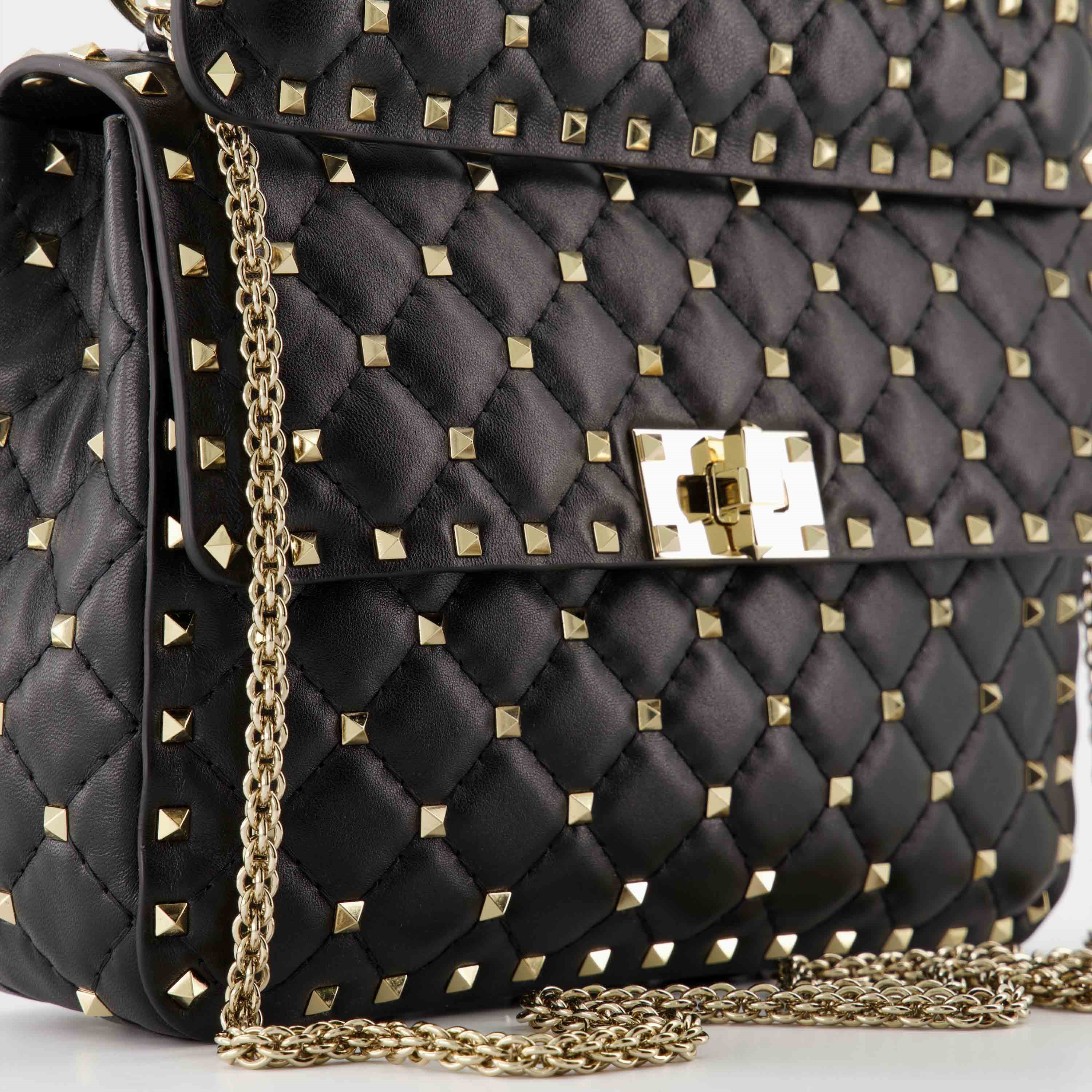 Handbags and shoulder bags Rockstud Spike Bag Valentino Garavani Black Femme