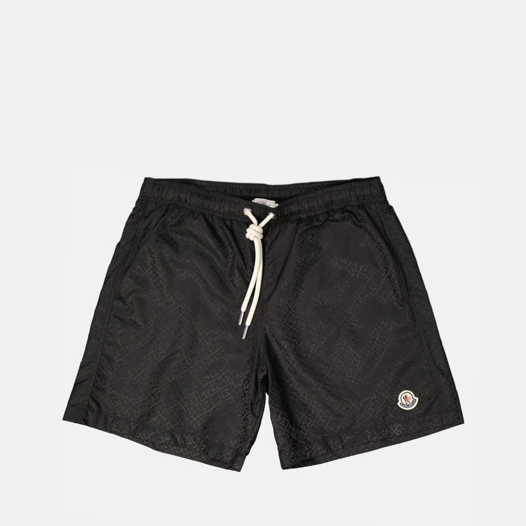 Image of the Moncler Men's Monogram Swim Shorts - Spring-Summer 2025 - Front View