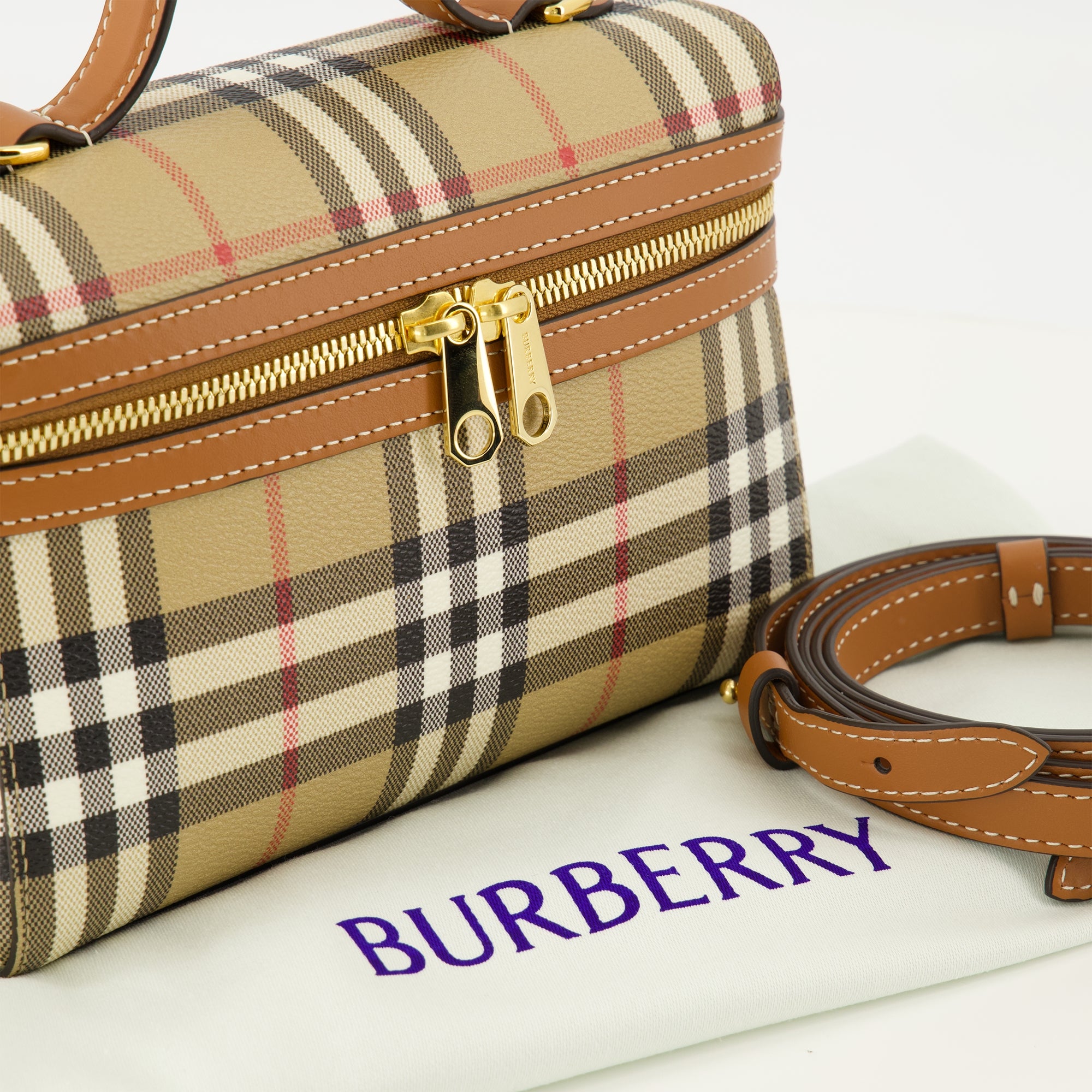 Sacs à main et épaule Sac Vanity Check beige Burberry Beige Femme