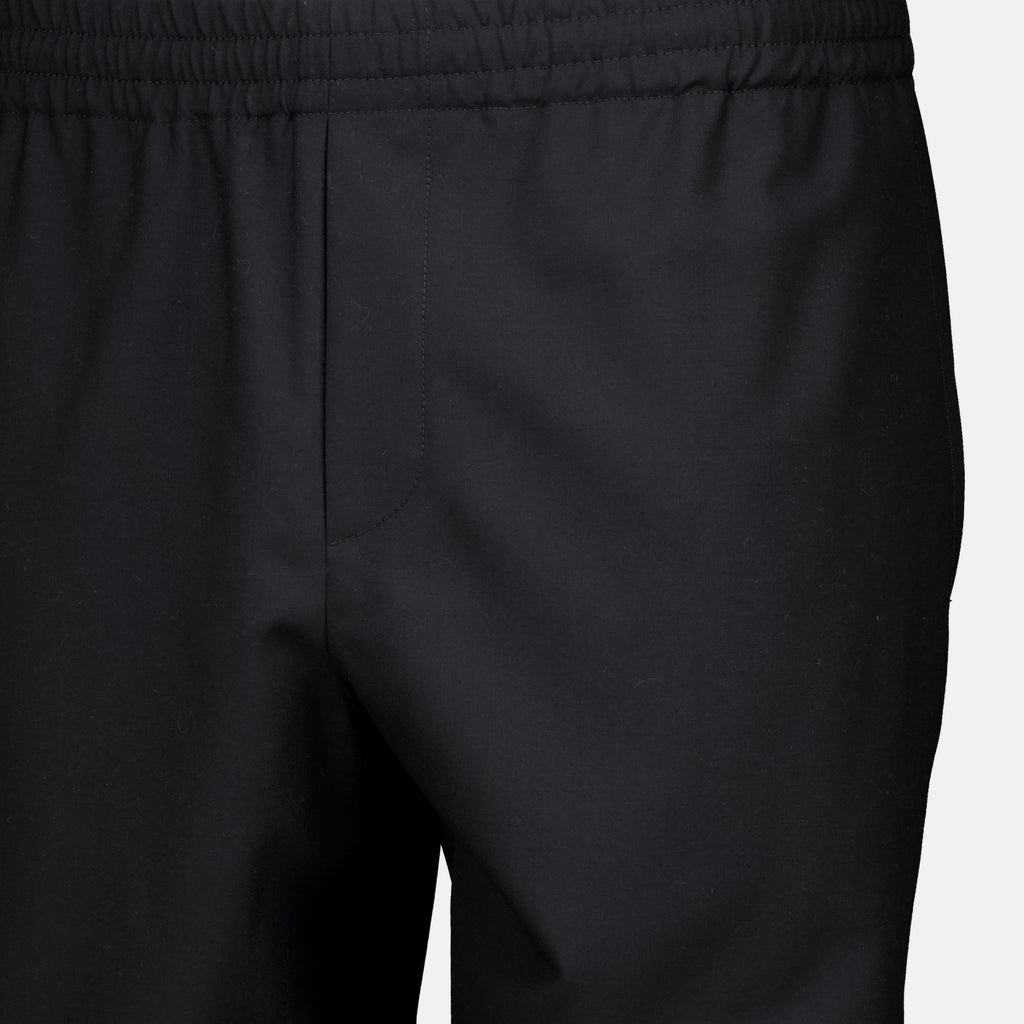 Pantalons Black Wool Trousers Burberry Noir Homme