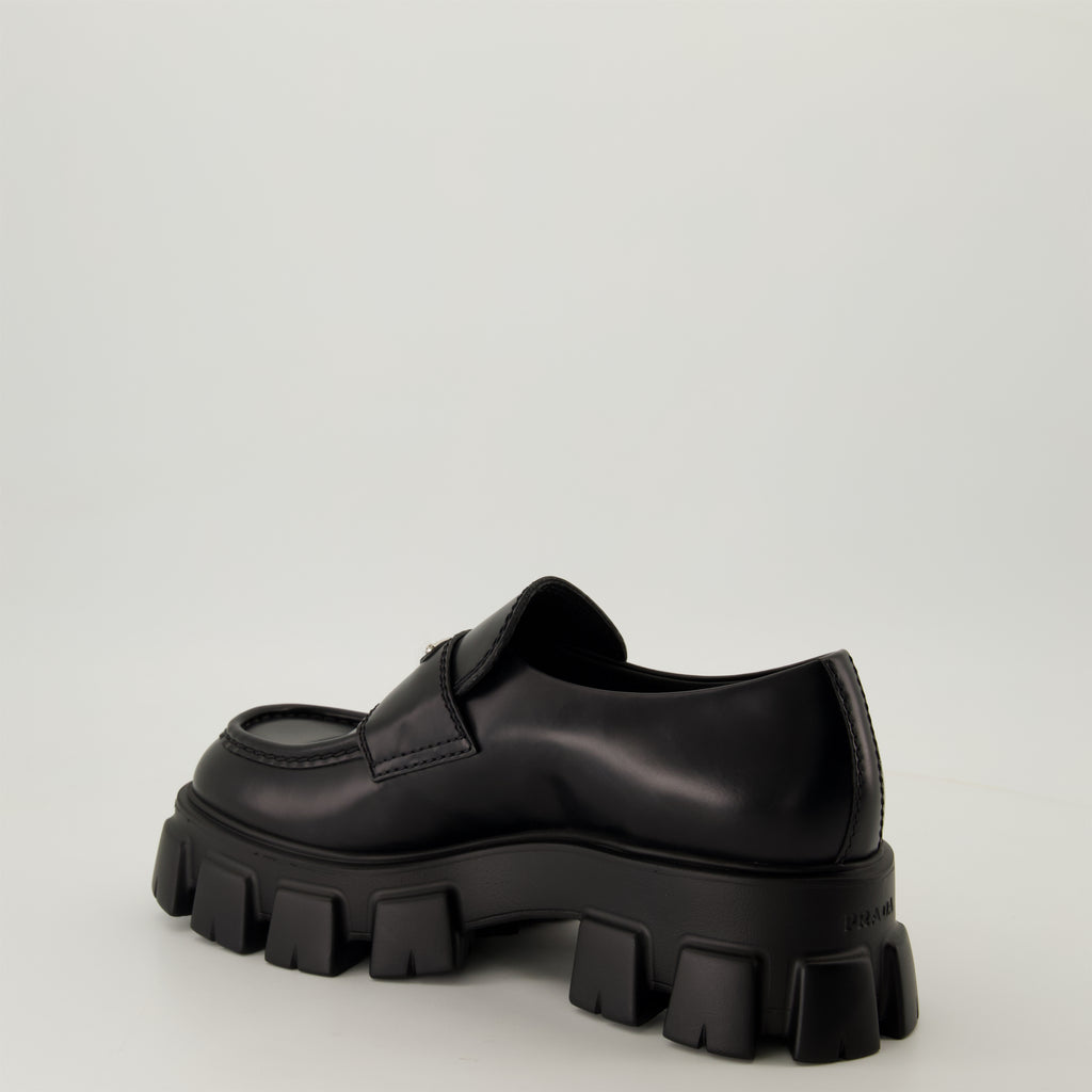 Loafer Mocassins Monolith Prada Schwarz Homme