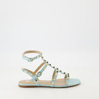 Offene schuhe Rockstud Sandalen Valentino Garavani Blau Femme
