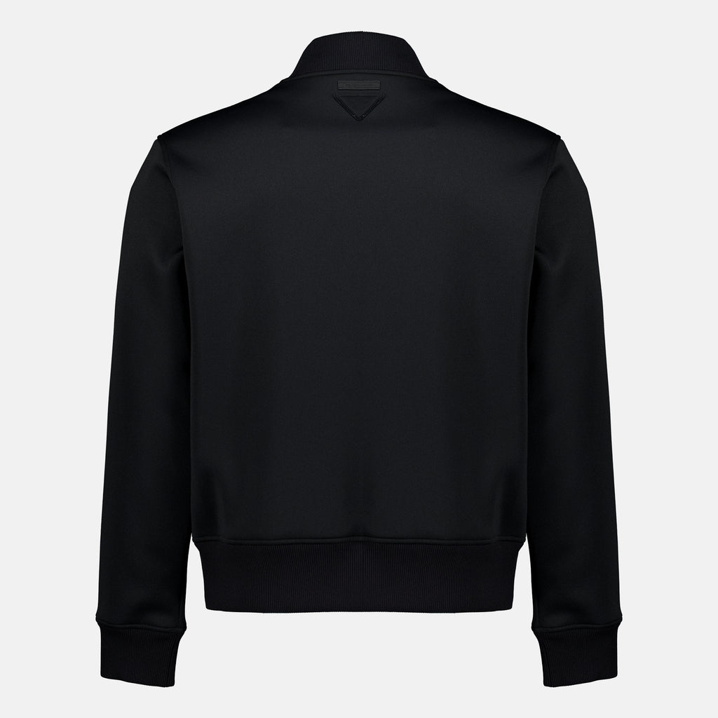 Vestes Casaco de Tecido Preto Prada Noir Homme