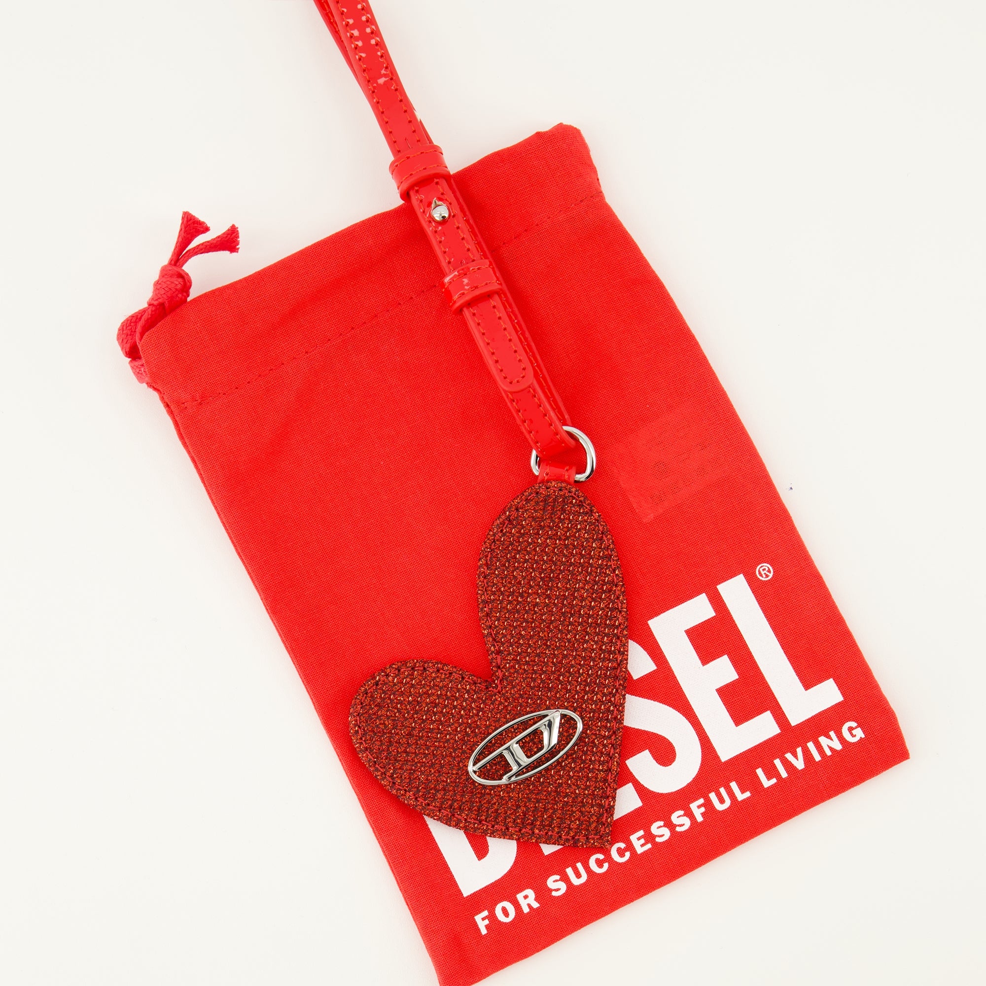 Lifestyle Porte-clés Play Mirror rouge à strass Diesel Rouge Femme