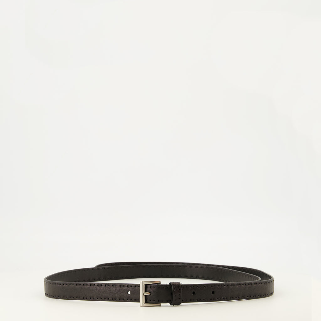 Ceintures Ceinture noire en cuir nappa Prada Noir Femme