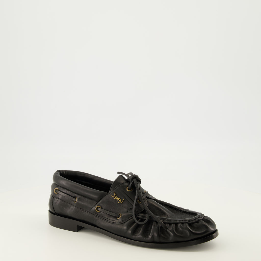 Mocassins 블랙 로퍼 보트 모카신 Saint Laurent Noir Homme
