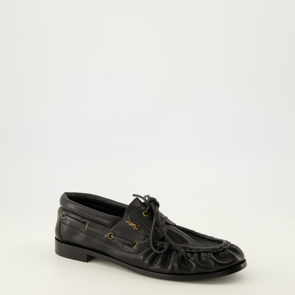 Mocassins Schwarze Loafer Boot Moccasins Saint Laurent Noir Homme