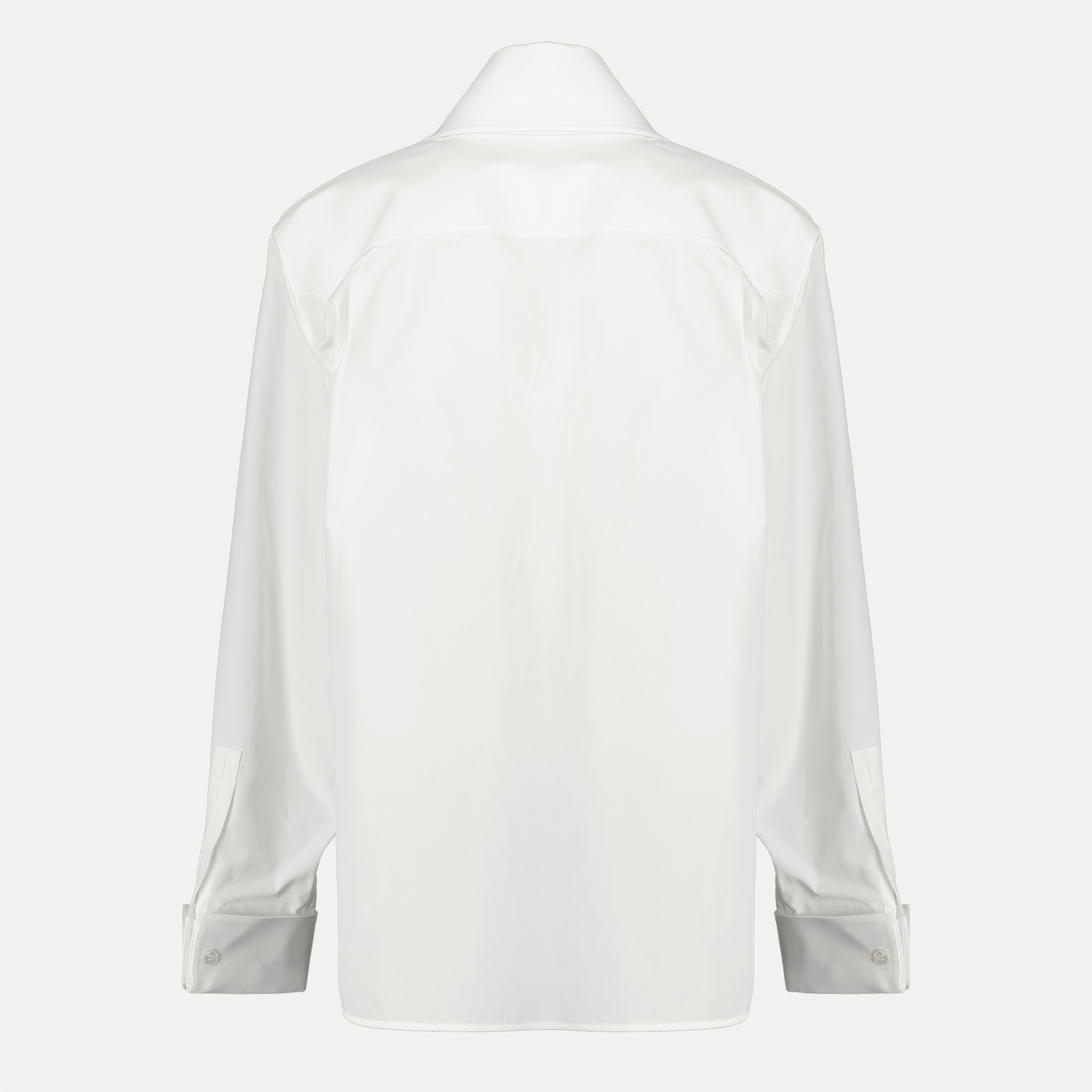Chemises Camisa con Pajarita en Popelín Blanco Saint Laurent Blanc Femme