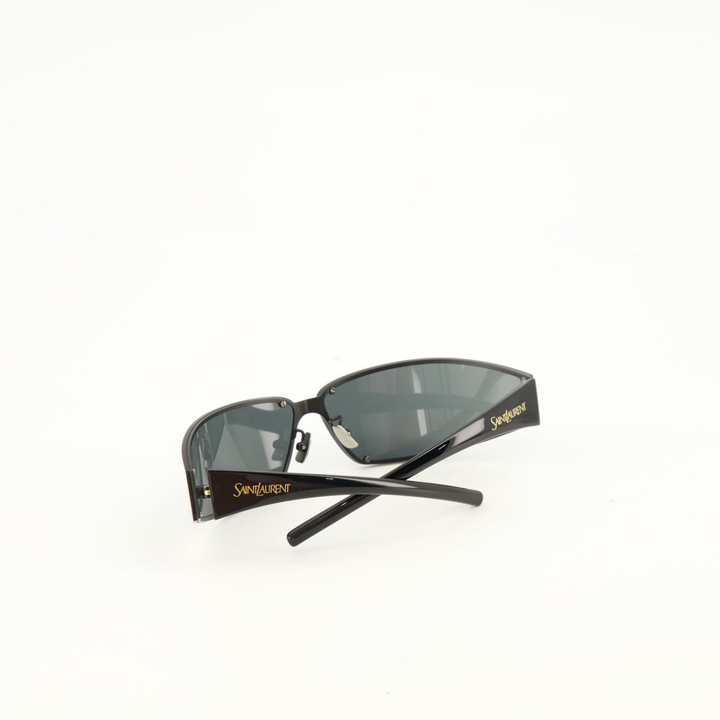 Lunettes SL 963 Schwarze Sonnenbrille Saint Laurent Noir Unisexe