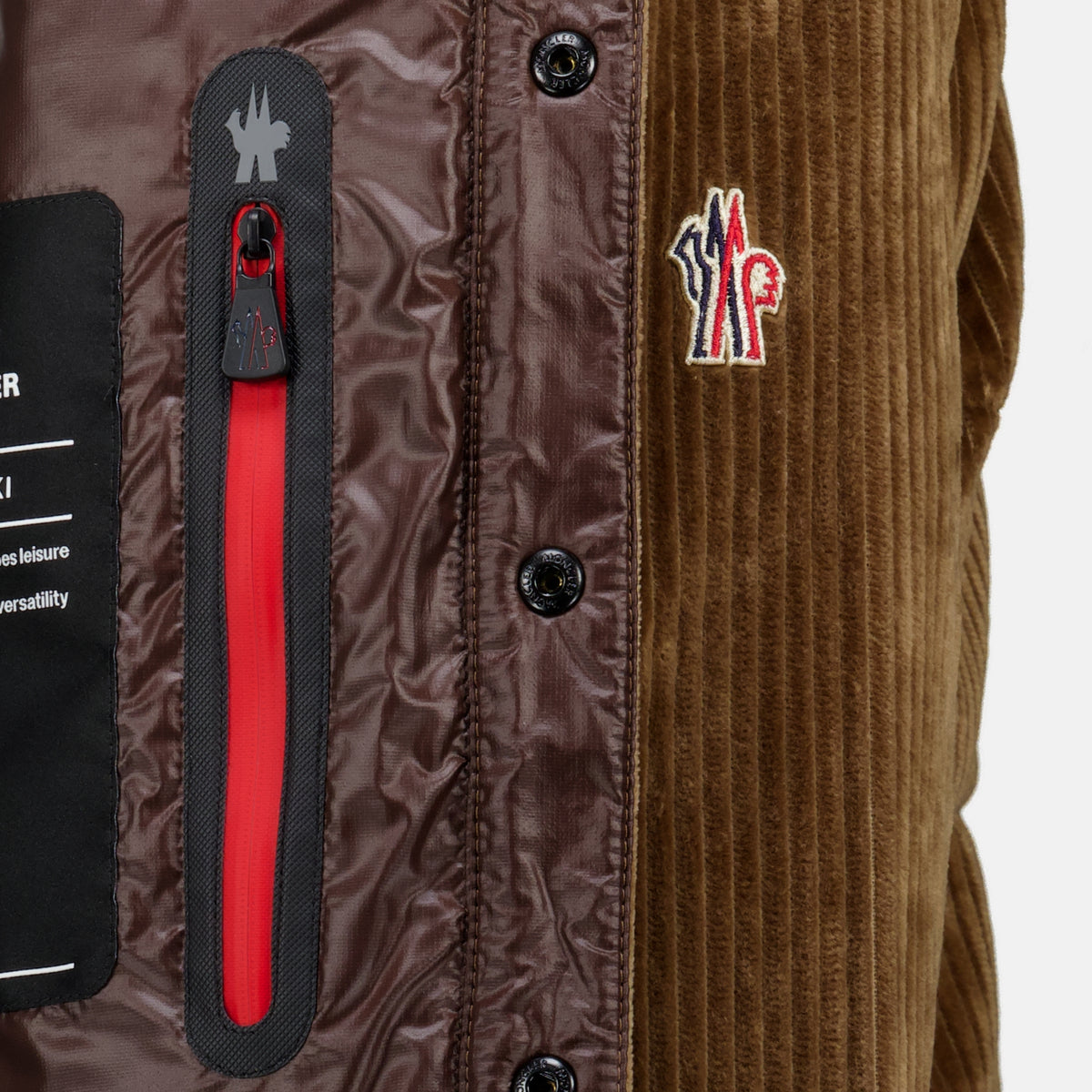 Vestes Camicia Overshirt in Corduroy Marrone Moncler Grenoble Marron Homme