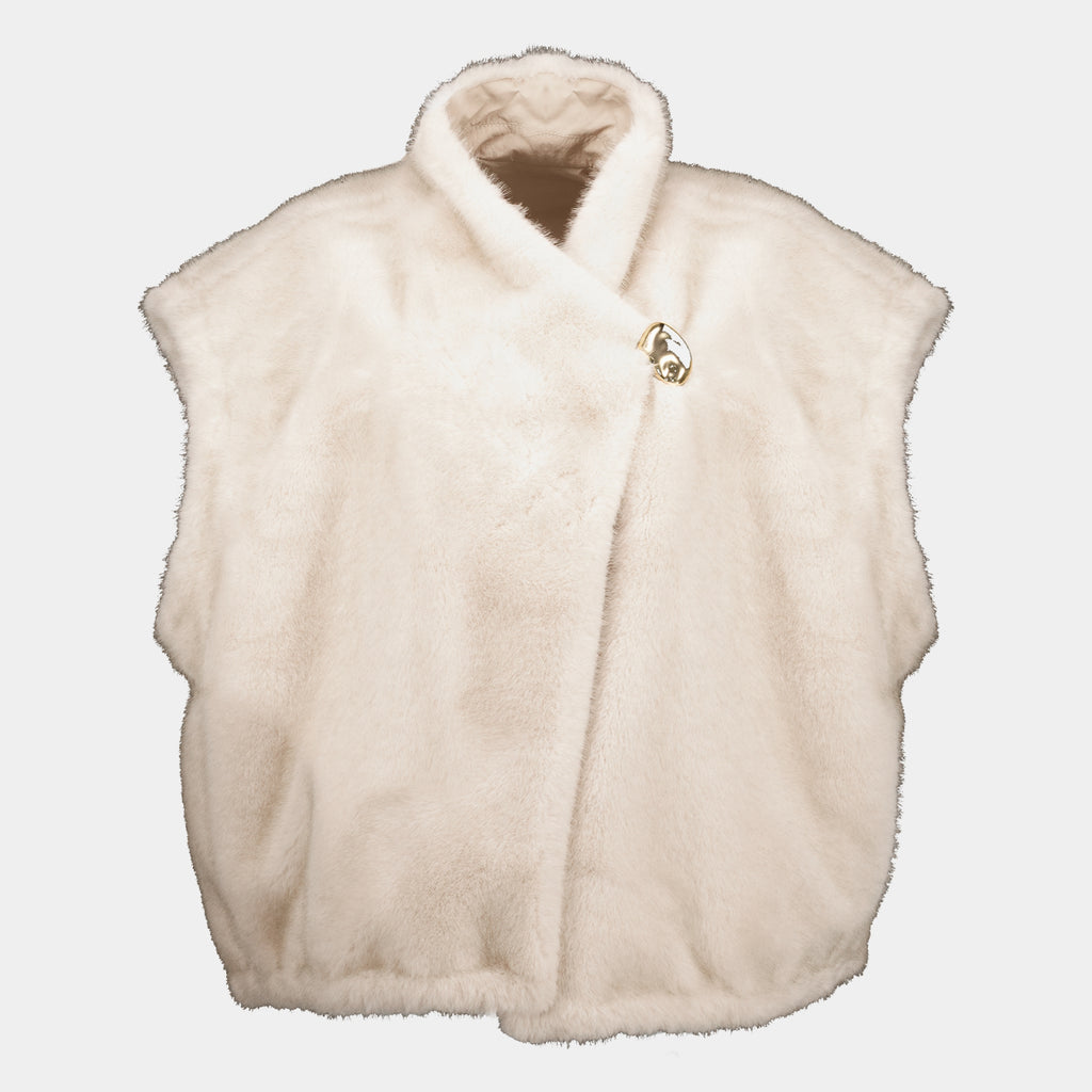 Vestes Doudoune réversible 2 en 1 Chardonneret en teddy Moncler Beige Femme