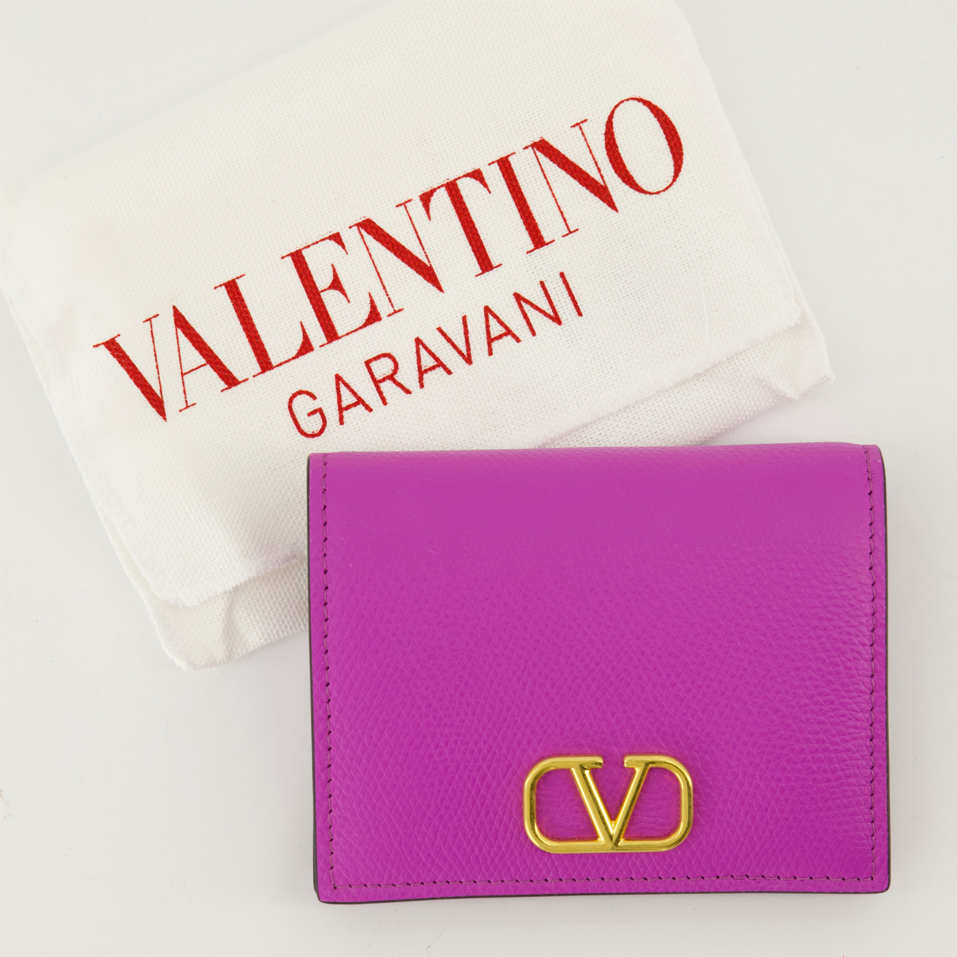 Small leather goods Portefeuille VLogo Signature Valentino Garavani Purple Femme