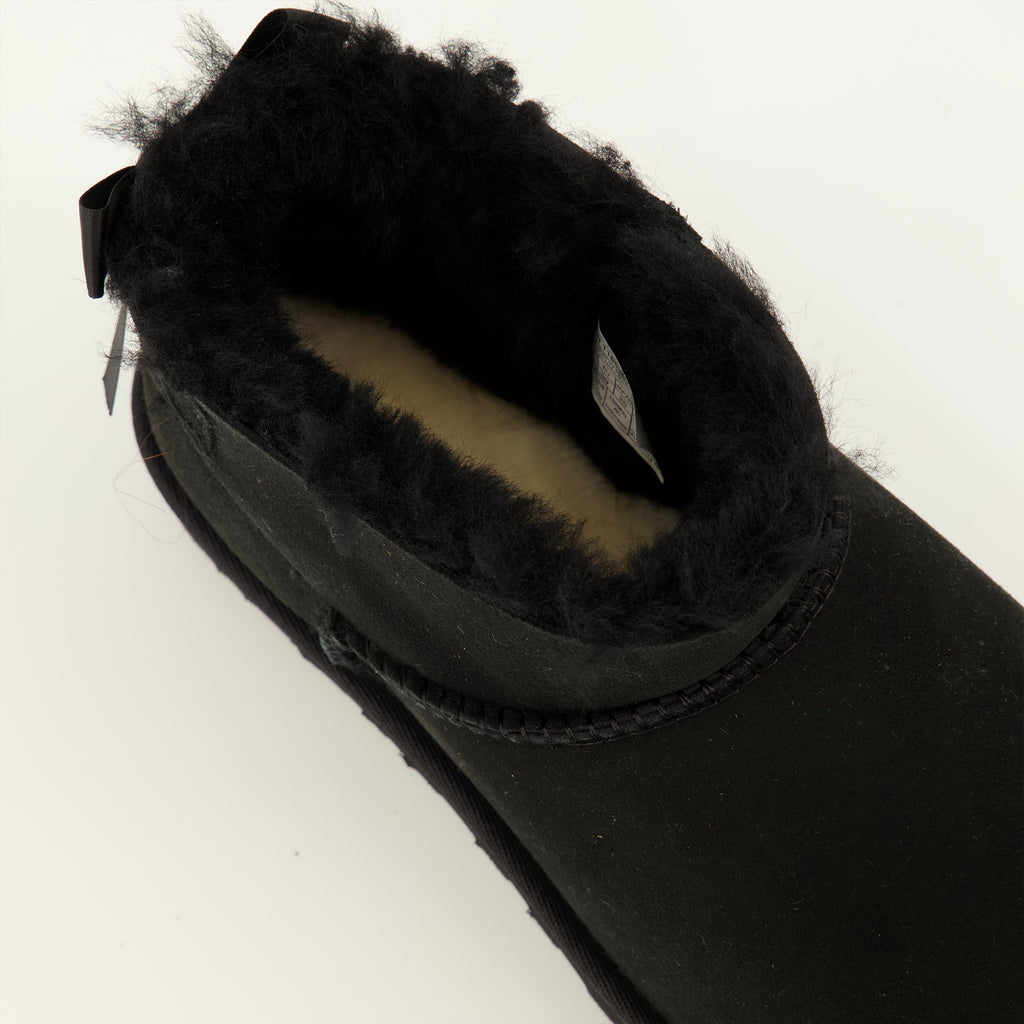 Bottines Bottes Ultra Mini Bailey Bow noir Ugg Noir Femme