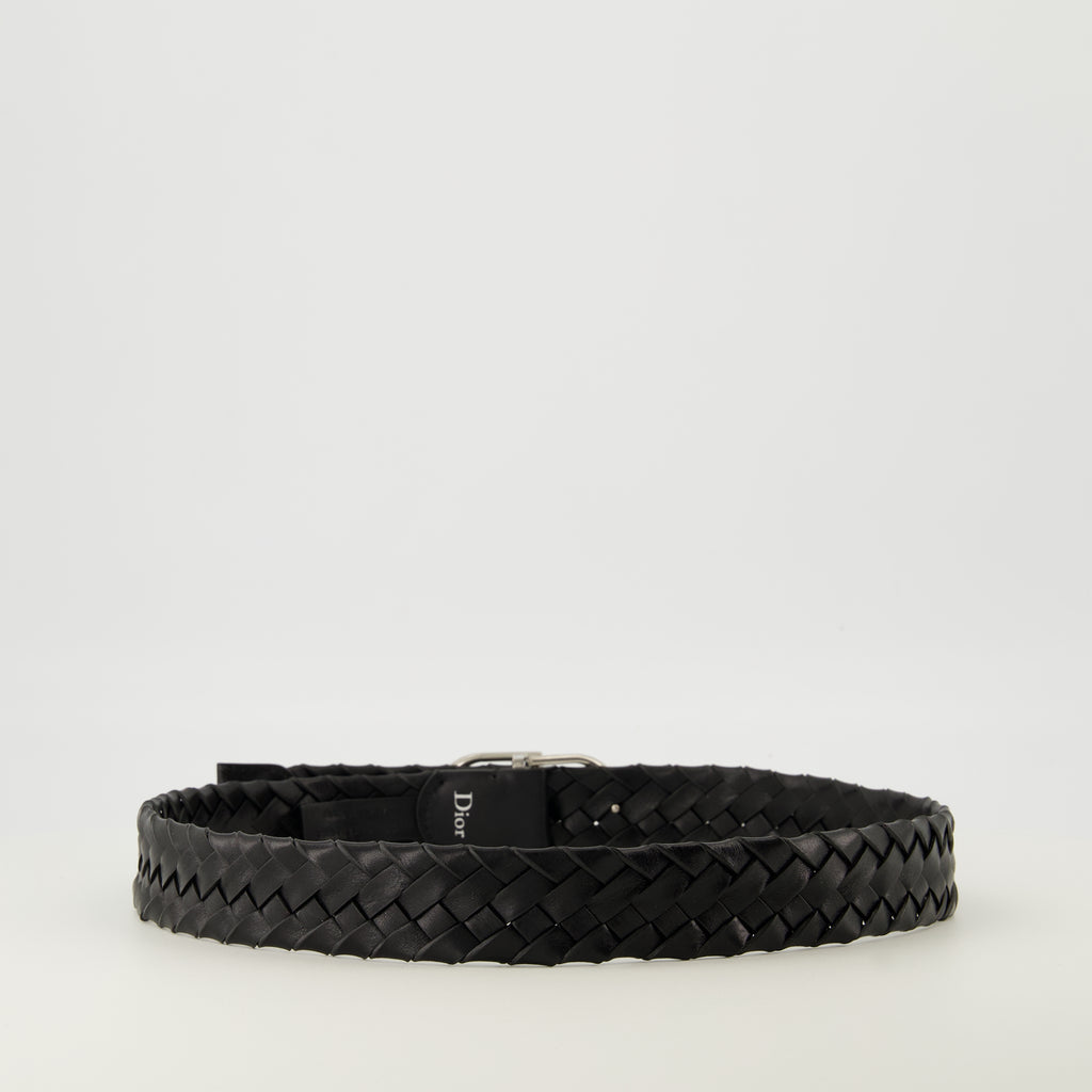Image de l'article Ceinture CD tréssée noir de la marque Dior pour Homme - Saison Printemps-Été 2026 - Vue de Dos