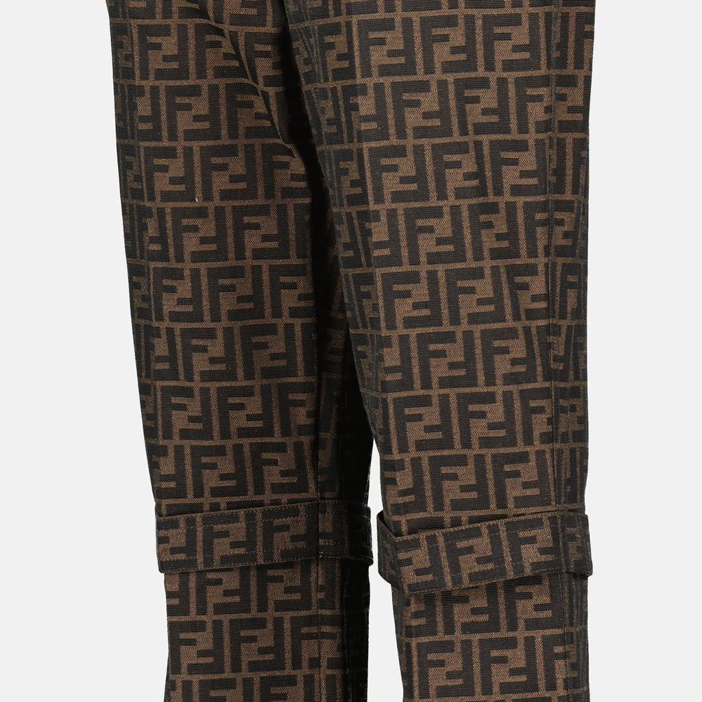 Pantalons Pantalon FF Fendi Marron Femme