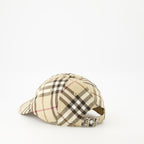 Gorras, sombreros y gorros Gorra de Cuadros Burberry Beige Unisexo
