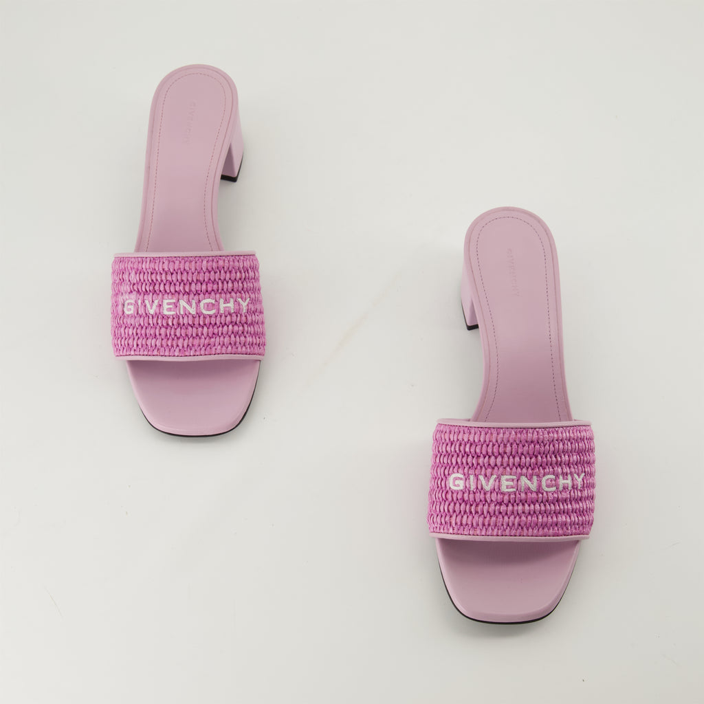 オープントゥシューズ 4Gラフィアミュール Givenchy 紫 Femme