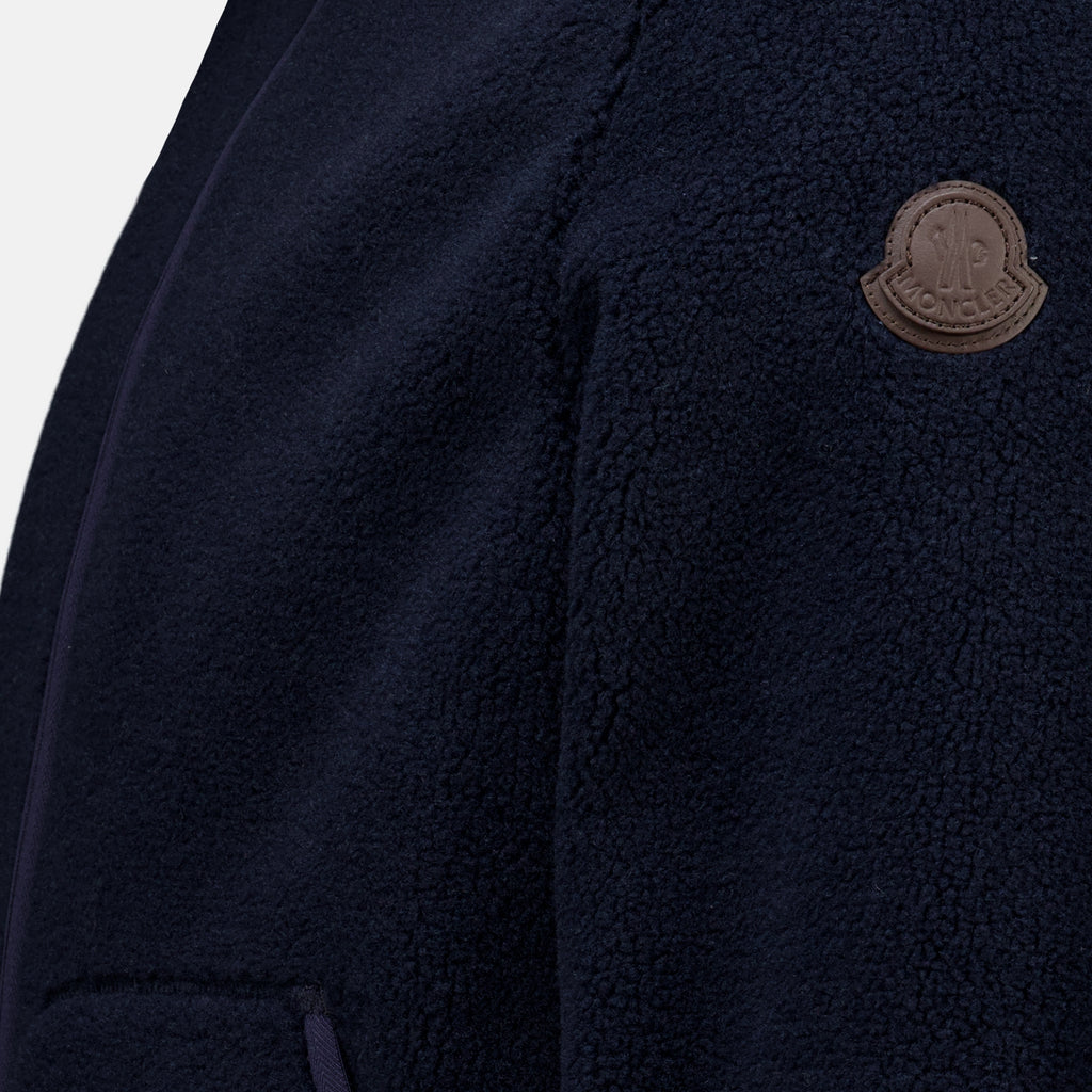 Vestes 네이비 블루 지퍼 재킷 Moncler Bleu foncé Homme