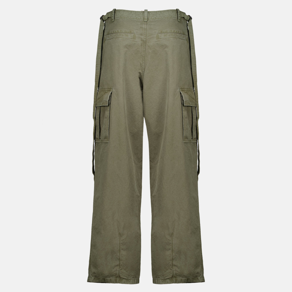 Pantalons 카키 드릴 카고 팬츠 Fendi Vert Homme