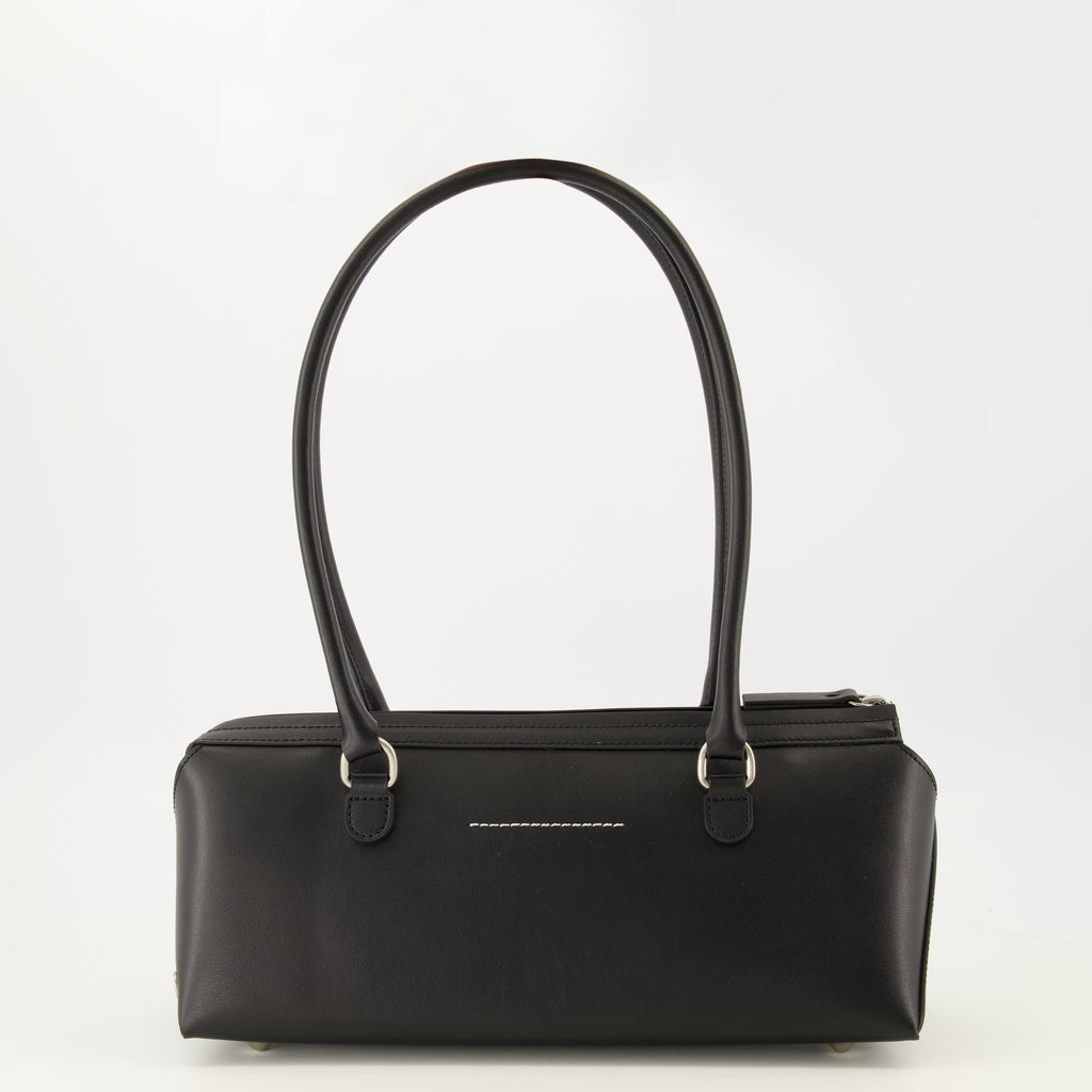 Sacs à main et épaule 블랙 가죽 바우레토 백 Mm6 Noir Femme