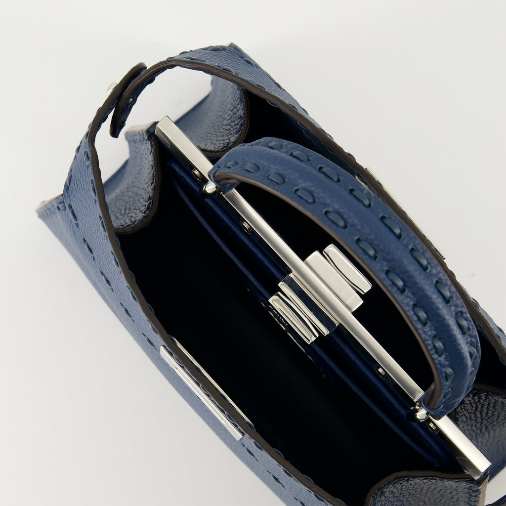 Borse a mano e a spalla Sac Peekaboo ISeeU Petit Fendi Blu Femme