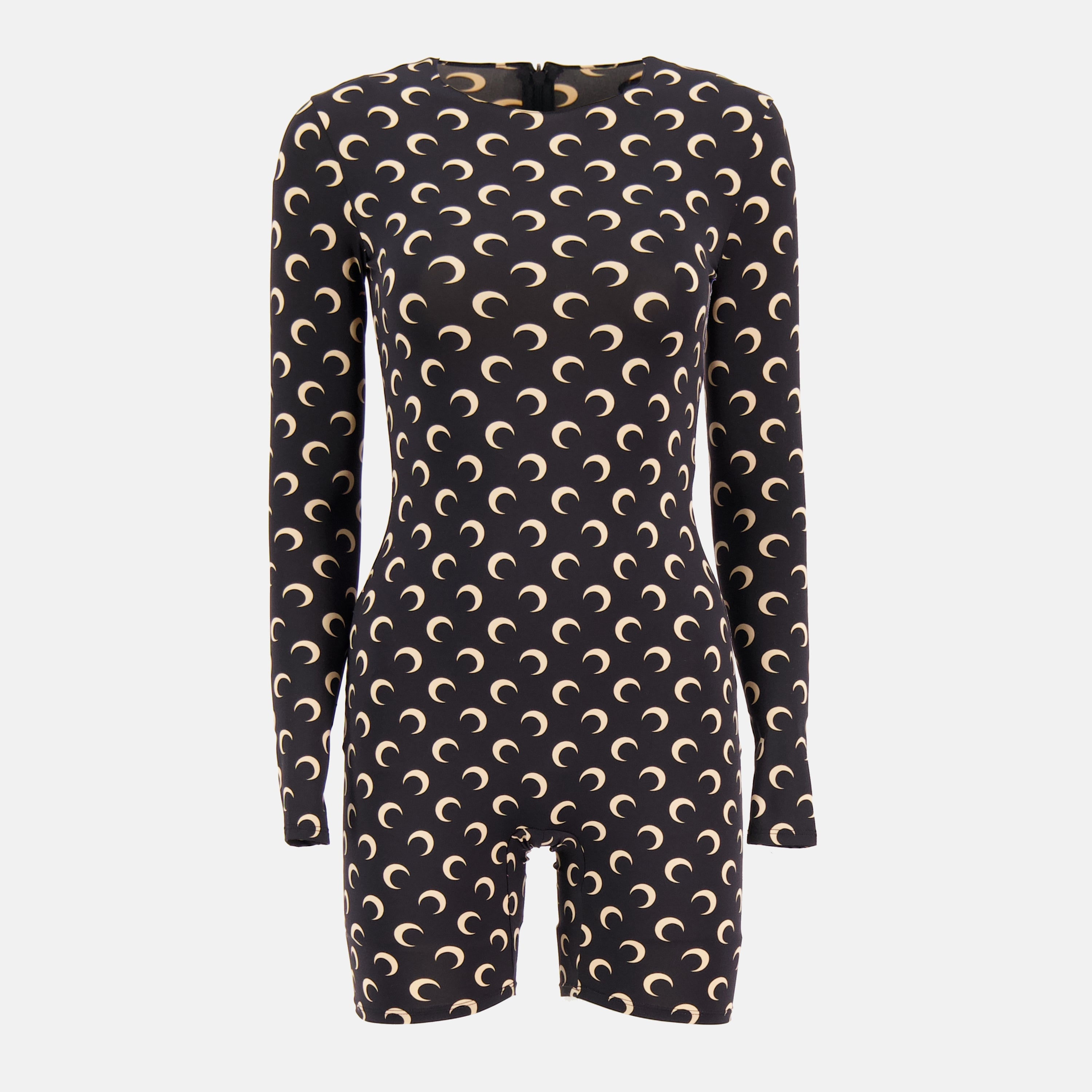 Immagine della tuta corta Jersey Moon del marchio Marine Serre per donna - Collezione Autunno-Inverno 2025 - Vista frontale