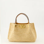 Sacs à main et épaule Small Raffia Tote Valentino Garavani Beige Femme