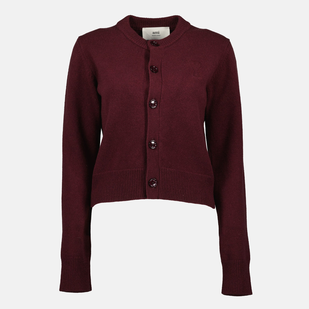 Imagem do artigo Cardigan AMI de coração da marca Ami PARIS para Mulheres - Temporada Outono-Inverno 2025 - Vista Frontal