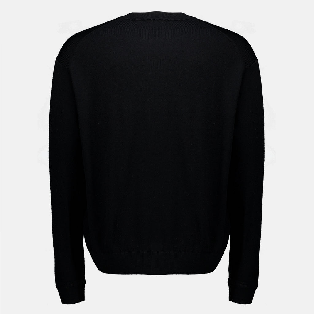 Maille Pull noir en laine Maison Kitsune Noir Homme