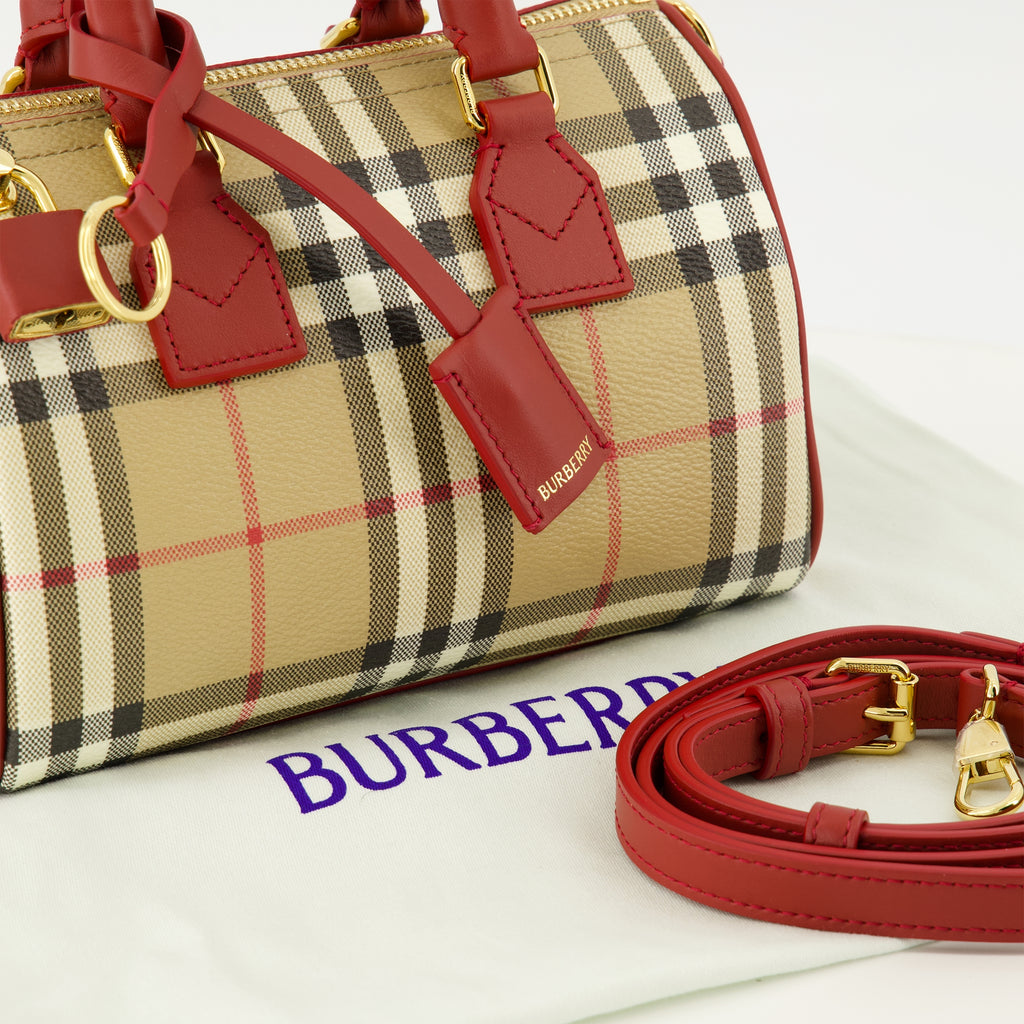Sacs à main et épaule ミニボウリングチェックバッグ Burberry Beige Femme