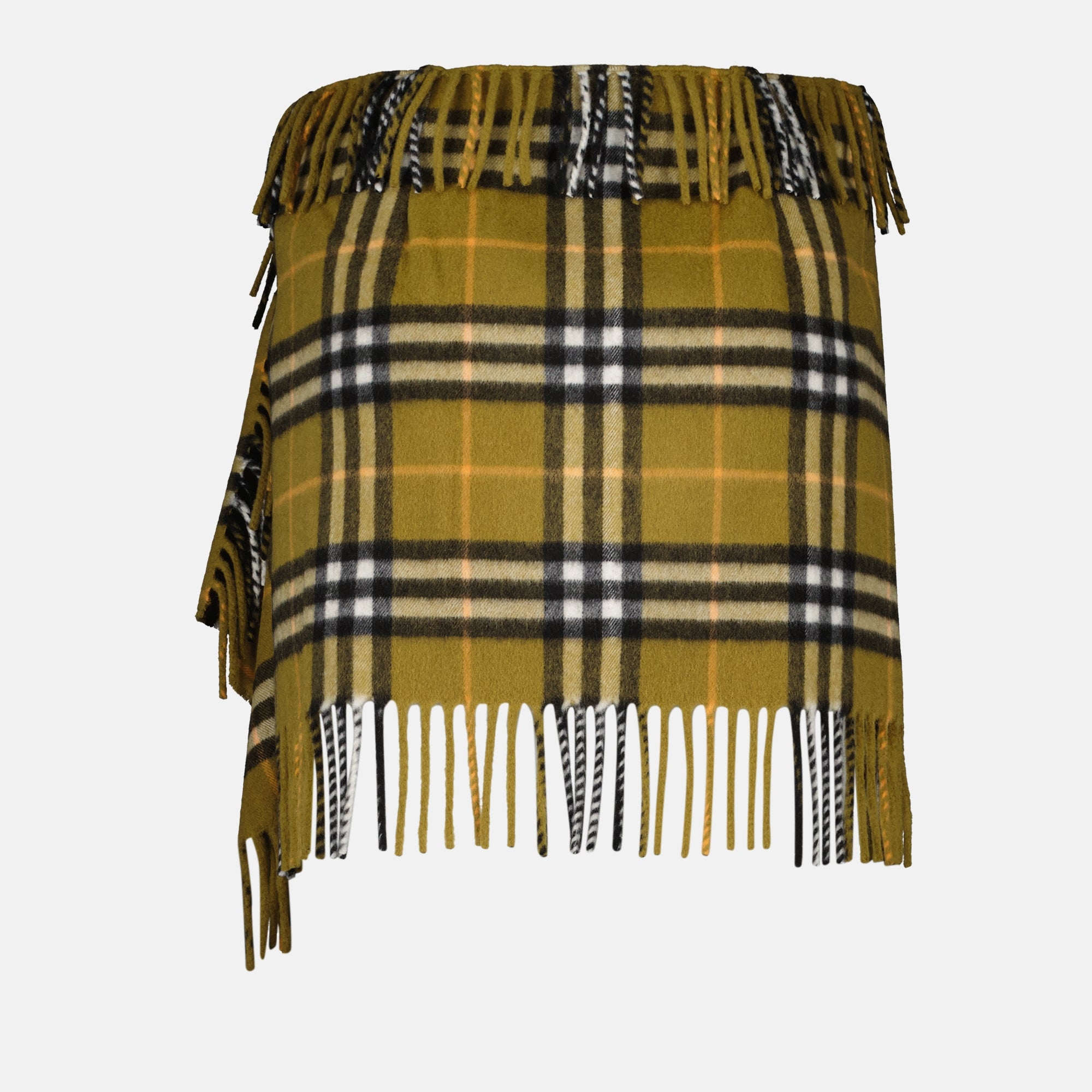 Skirts Checkered Wrap Skirt Burberry Khaki Femme