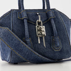 Sacs à main et épaule Sac Antigona Toy en denim Givenchy Bleu Femme