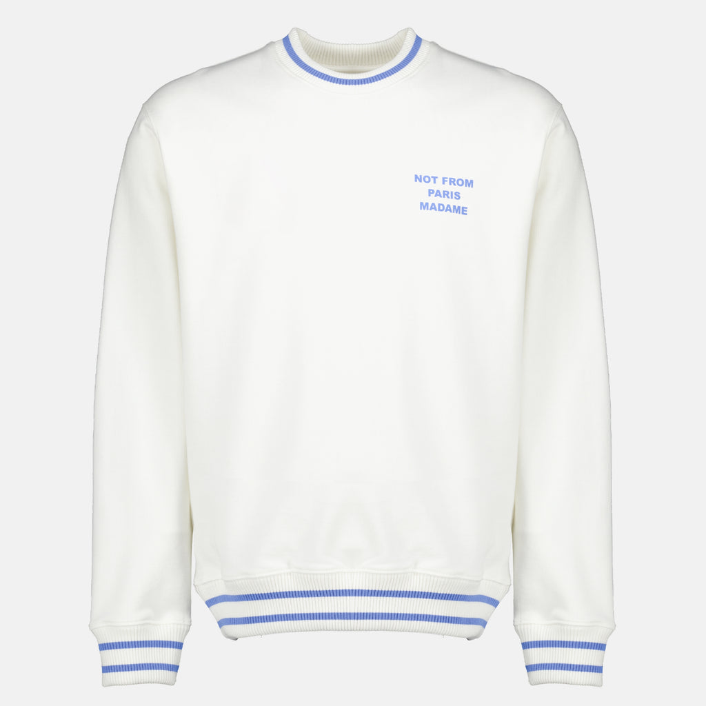 Sweatshirts 스포츠 슬로건 화이트 스웨트셔츠 Drole De Monsieur Blanc Homme