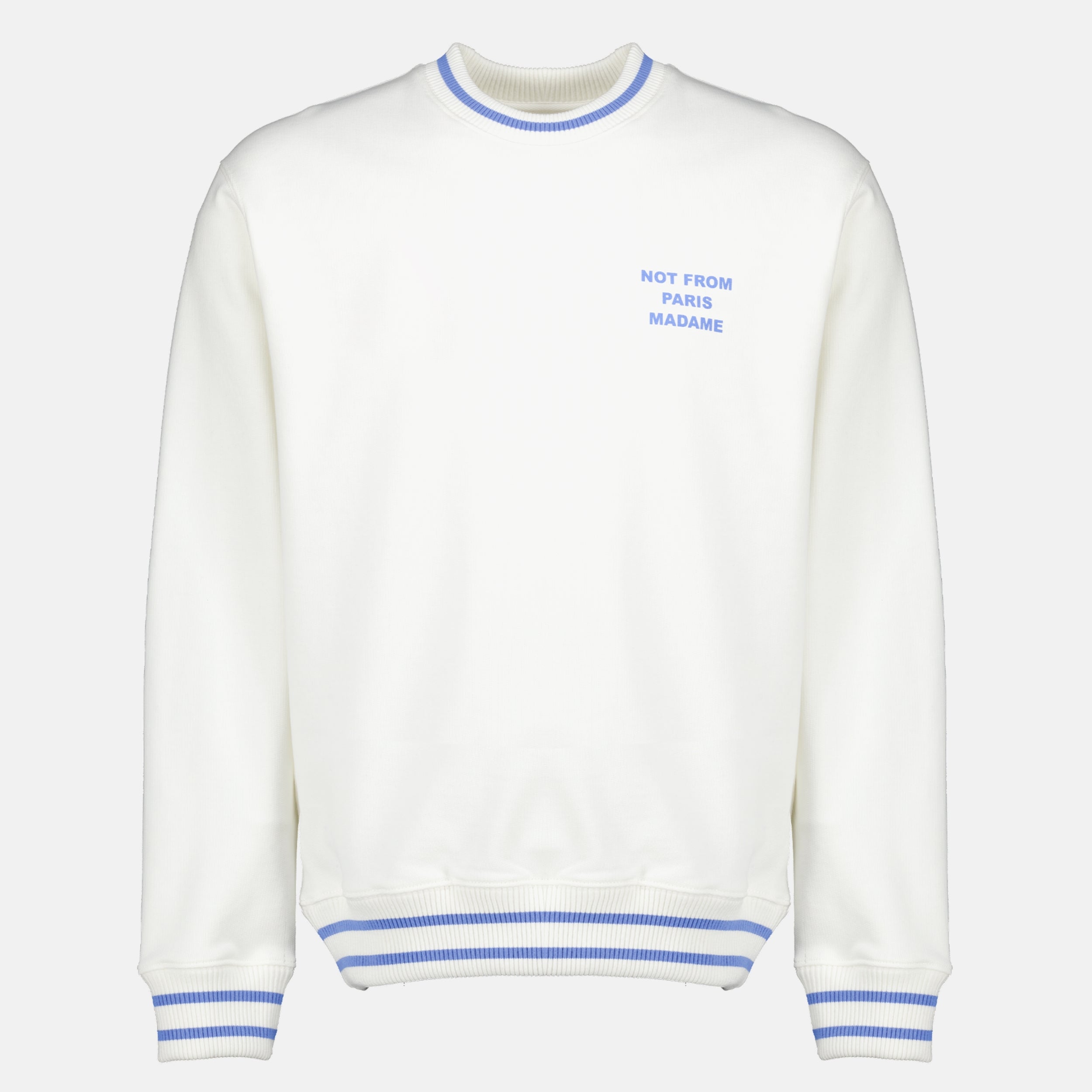 Sweatshirts Sport Slogan White Sweatshirt Drole De Monsieur Blanc Homme