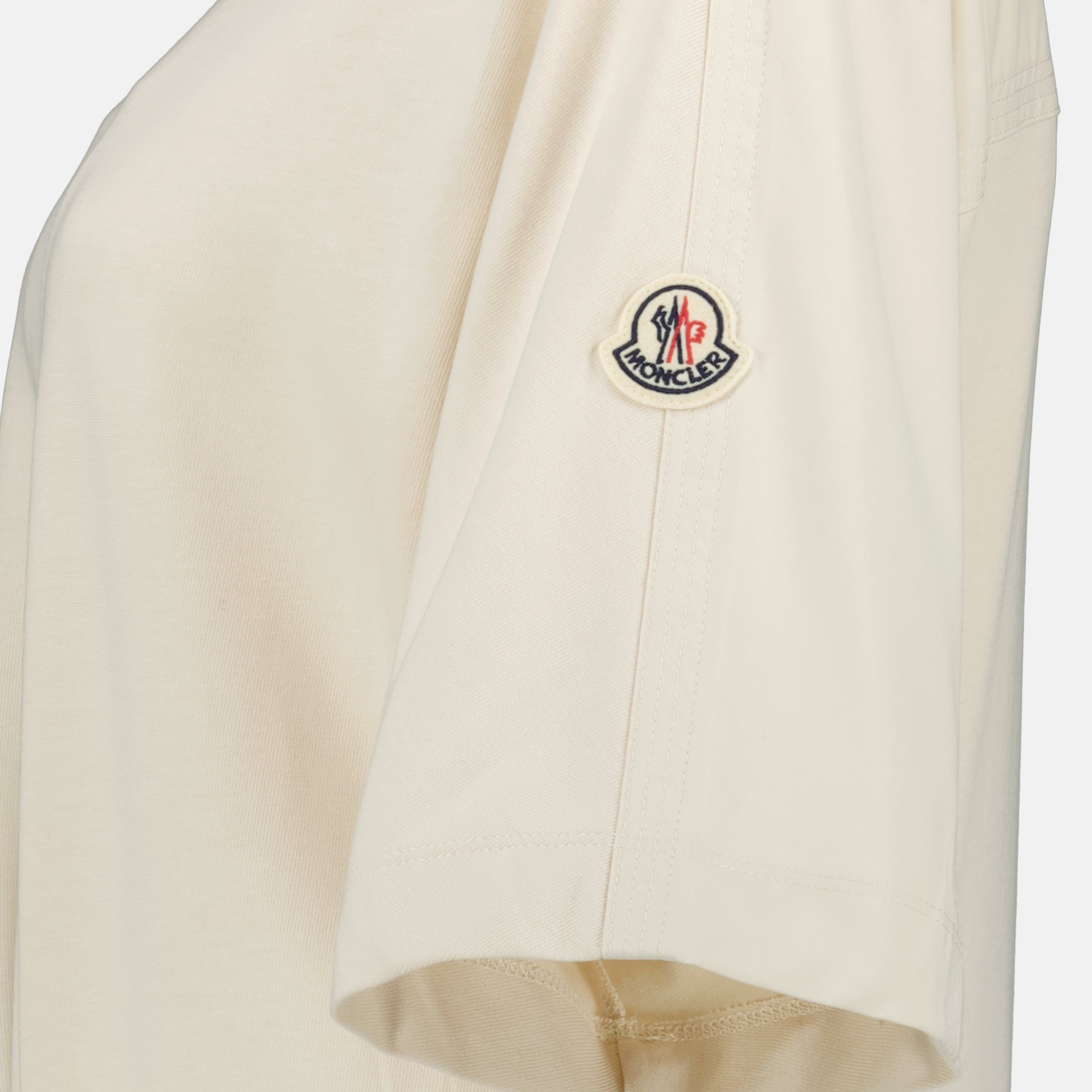 Robes Robe mini ceinturée en coton beige Moncler Beige Femme
