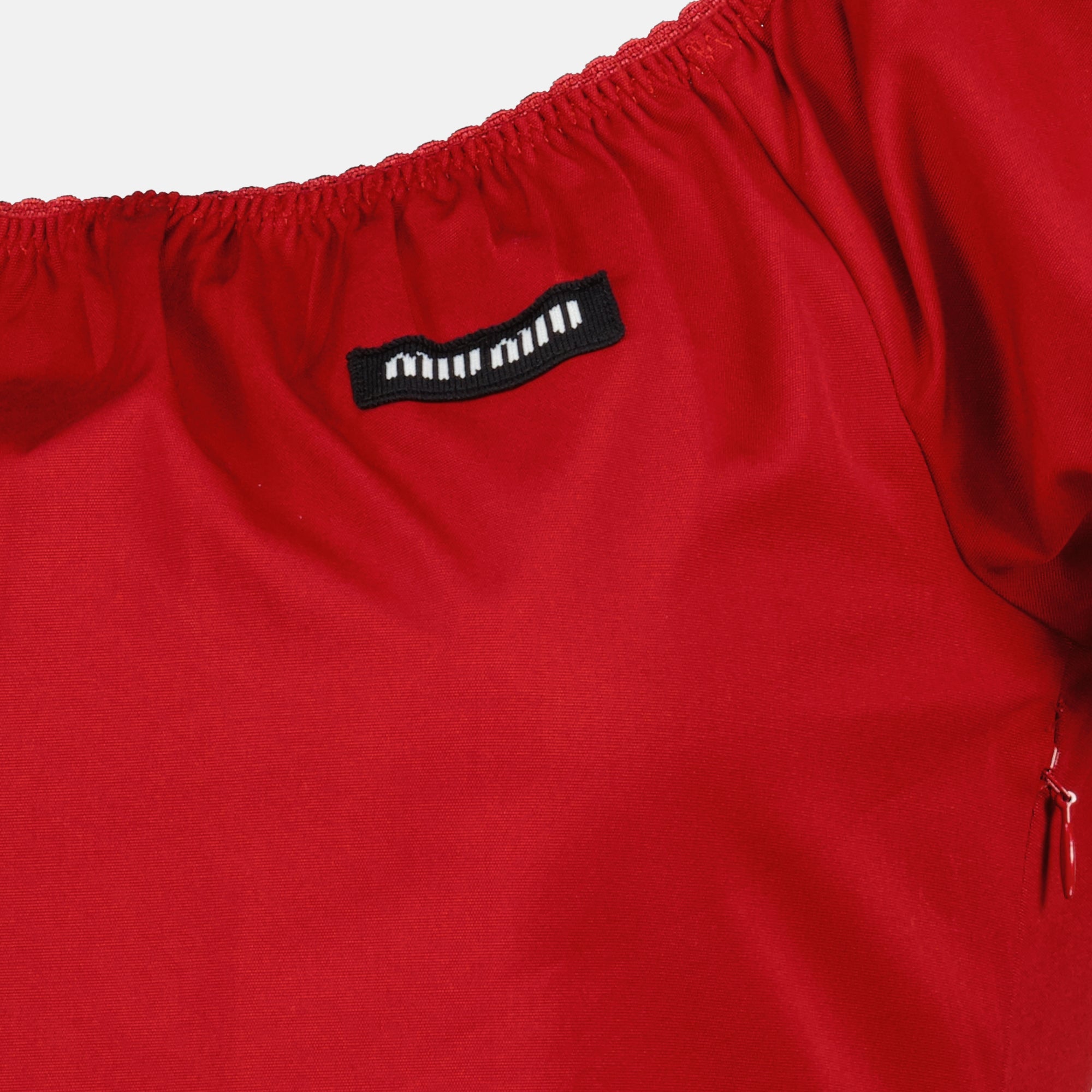 Bild des Artikels Rote Baumwoll-Gabardine-Kleid von Miu Miu für Damen - Frühjahr-Sommer 2026 - Detaillierte Ansicht_1