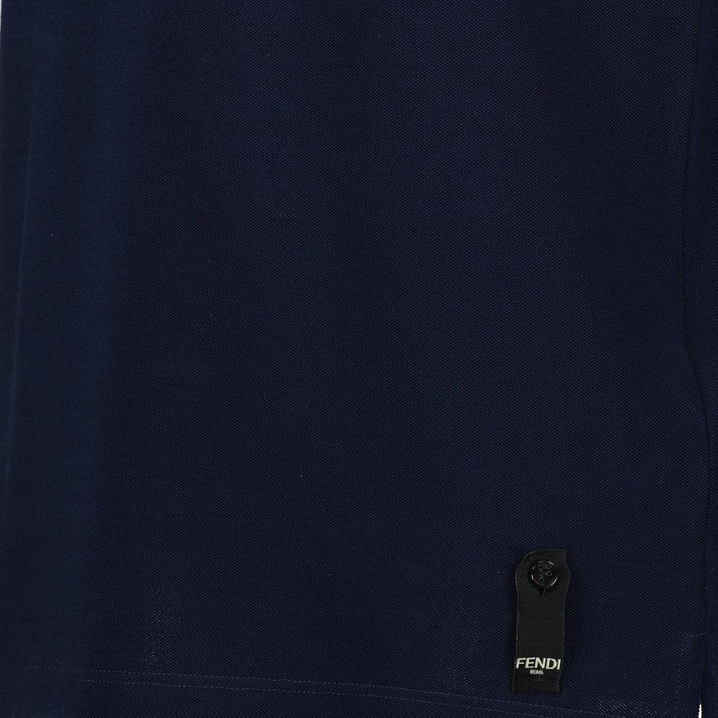 Polos Polo en coton Fendi Bleu foncé Homme
